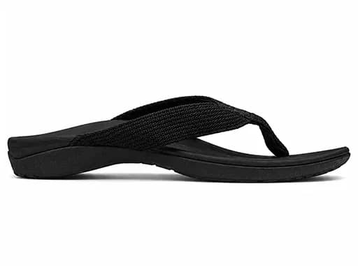 Premium Orthotic Flip Flops — Black, view 4 of 6