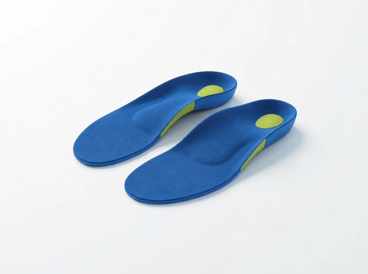 A pair of custom orthotic insoles made at Stride Podiatry